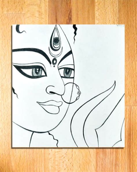 Easy Maa Durga Drawing | How to Draw Goddess Durga Step by Step | Book ...