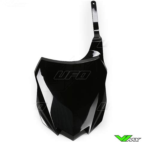 Ufo Front Number Plate Black Kawasaki Kxf Kxf