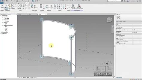 آموزش ترسیم پنجره منحنی در Autodesk Revit 2019