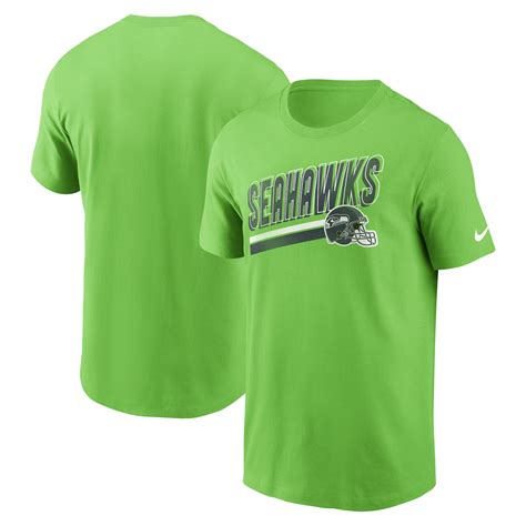 Seattle Seahawks Nike Essential Cotton Blitz Lockup T Shirt Mens