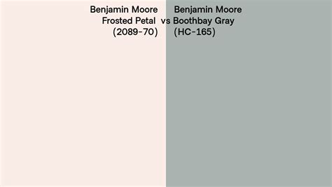 Benjamin Moore Frosted Petal Vs Boothbay Gray Side By Side Comparison