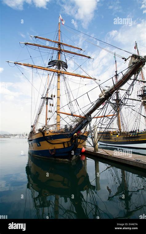 Replica of an 18th Century Schooner (Tall Ship Stock Photo - Alamy