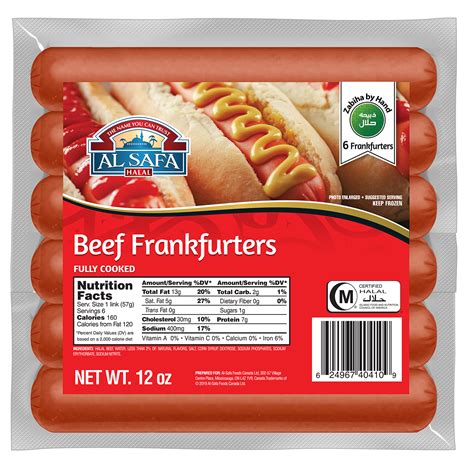 Beef Frankfurters Al Safa Halal