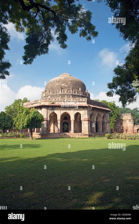 India Delhi Lodhi Gardens Sikandar Lodhi Tomb Stock Photo Alamy