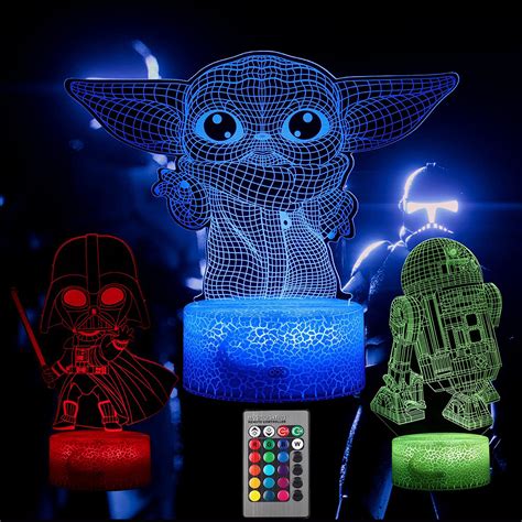 Veilleuse Star Wars Lampe D Illusion Enfants Wafenso Couleurs Avec