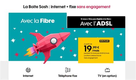 Bo Te Sosh Profitez Dune Box Internet Fibre Sans Engagement Moins