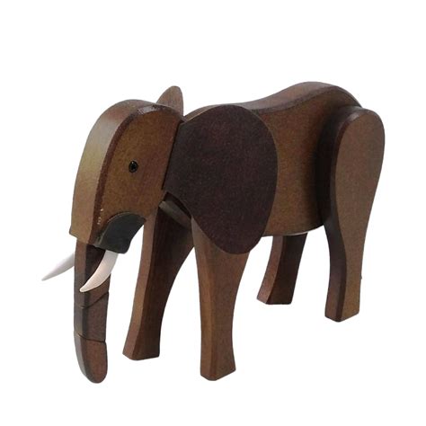 Brinquedo De Madeira Elefante Articulado Shopee Brasil