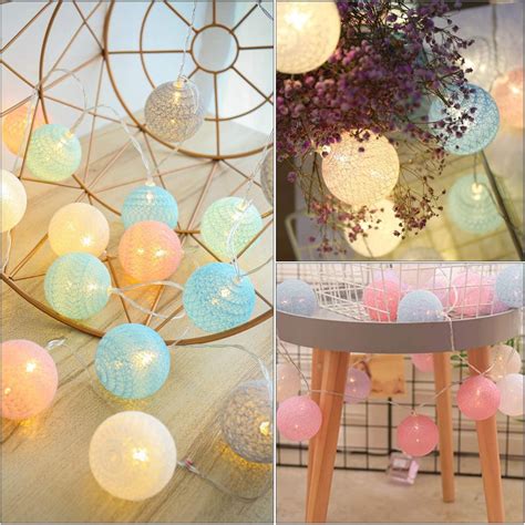 Besta Guirlande Lumineuse Avec Boules De Coton Piles Guirlande