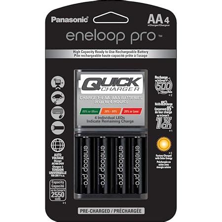 Amazon Panasonic BK 3HCCA4BA Eneloop Pro AA High Capacity Ni MH