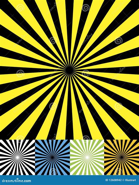 Funky Retro Background Set Cmyk Stock Vector - Illustration of sunlight ...