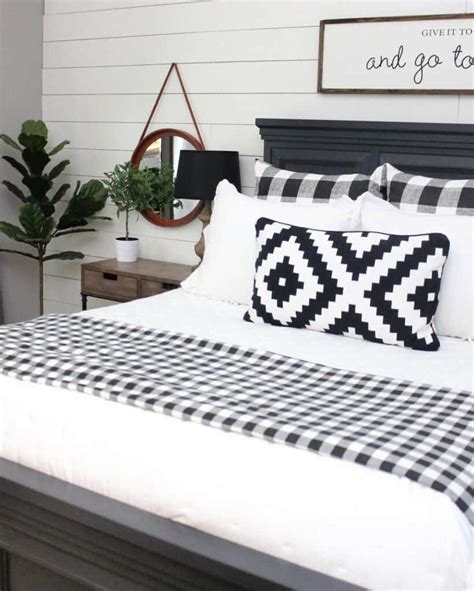 Farmhouse Bedroom With Black and White Décor - Soul & Lane