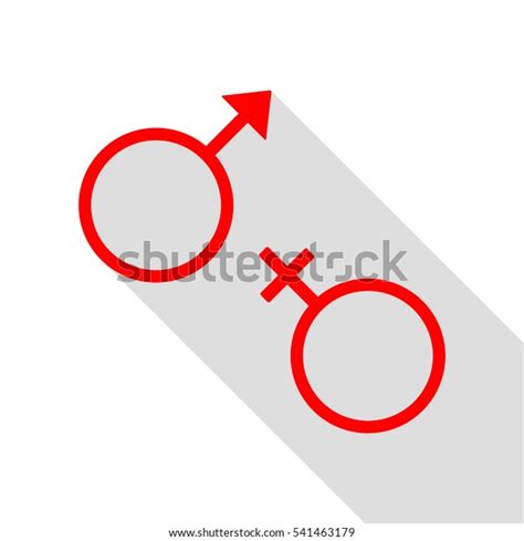 Sex Symbol Sign Red Icon Flat Stock Vector Royalty Free 541463179 Shutterstock