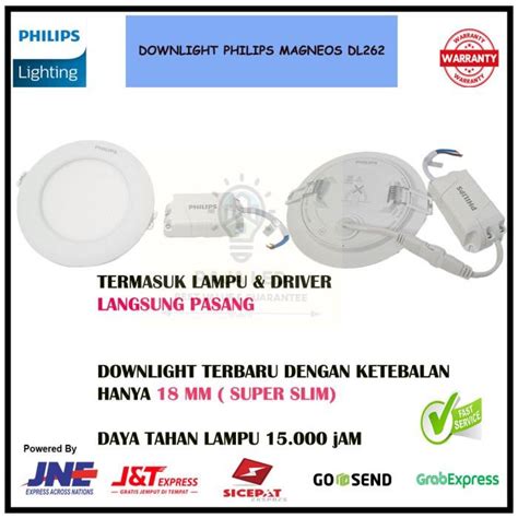 Jual PHILIPS DL262 MAGNEOS 6W D100 4 LED Downlight Super Slim