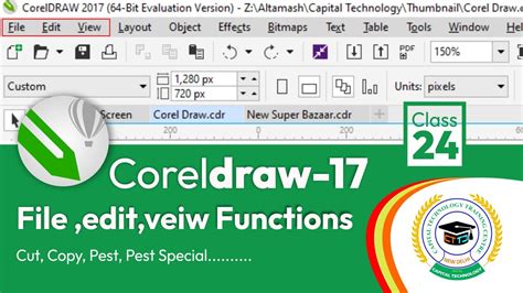 Functions Related To File Edit And View Operations Coreldraw Course