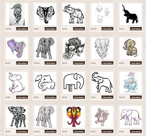 Elephant Symbol Tattoos