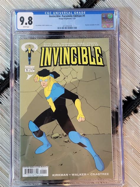 CGC 9 8 Invincible 1 Comic Book 2023 Image Facsimile Edition HOT