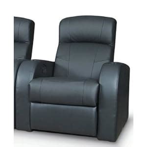 Amazon.com - Recliner Chair with Cup-Holder in Black Leather - Recliners