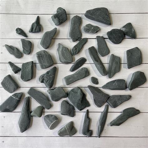 Sea Slate Ocean Slate Beach Stones Etsy Uk