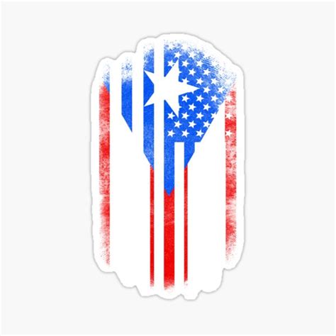 Puerto Rican American Flag Puerto Rico And Usa Design Sticker For Sale By Ockshirts Redbubble