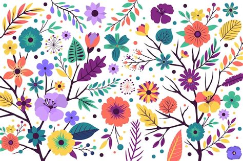 Patrón Floral De Fondo Con Flores Exóticas Brillantes Vector Gratis