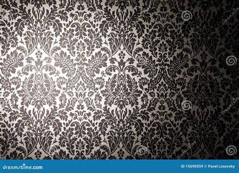 Black and White Pattern Wallpaper. Stock Illustration - Illustration of retro, decoration: 15690559