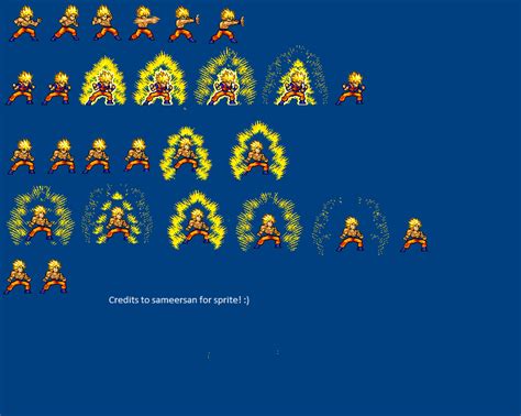 Ussj Goku Sprite Sheet Beta 1 By Sameersan On Deviantart