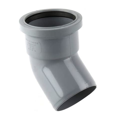 Soil Pipe Single Socket Bend Grey 110mm 135º Ray Grahams Diy Store