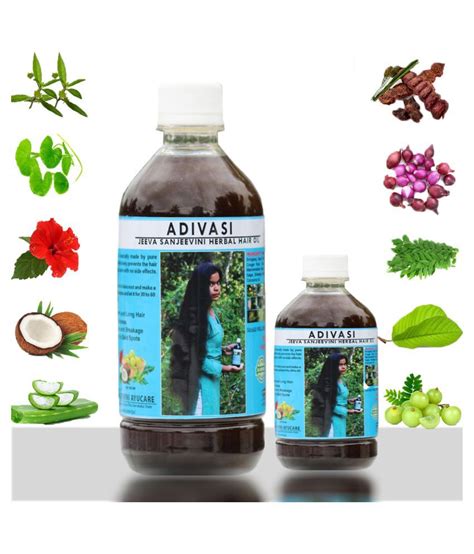 Buy Adivasi Jeeva Sanjeevini Herbal Hair Oil Buy 1 Get 1 700 Ml Online