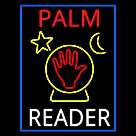 Custom Red Palm White Reader With Crystal Neon Sign USA – Custom Neon ...