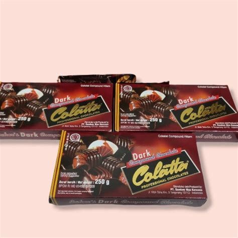 Jual Collata Dark Compound Chocolate 250gram Dark Chocolate Dark