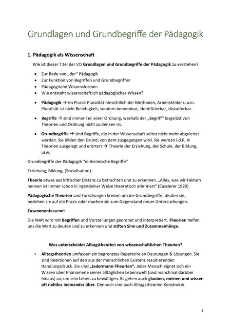 Grundlagen Der P Dagogik Fragenkatalog Grundlagen Und Grundbegriffe