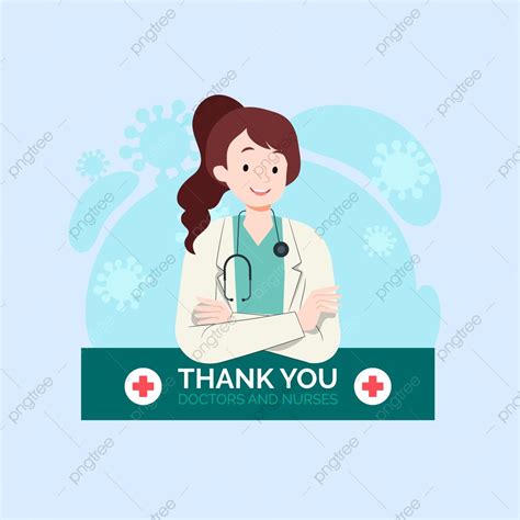 Thank You Doctors Vector Art PNG, Thank You Doctor Illustration Design ...