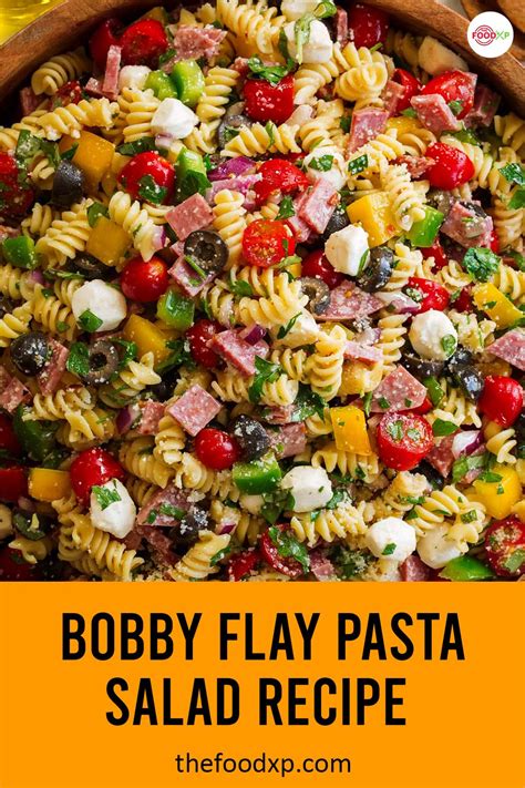 Bobby Flay Pasta Salad Recipe - TheFoodXP | Recipe | Pasta salad recipes, Healthy pasta salad ...