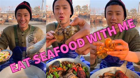 Eating With Dagang Fisherman Dagang I Cooked Croaker Octopus Scallops