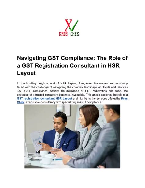 Ppt Navigating Gst Compliance The Role Of A Gst Registration Consultant In Hsr Layout