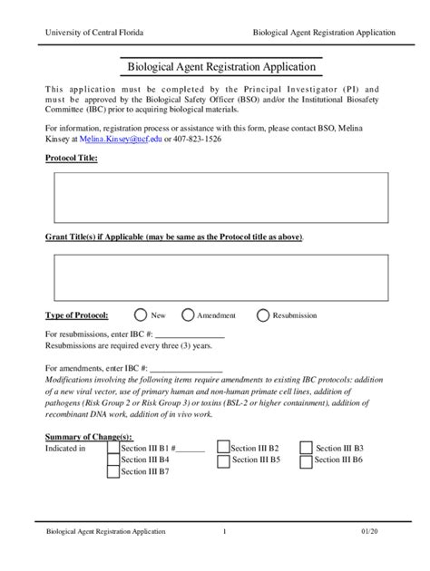 Fillable Online Ehs Ucf Fillable Online Ehs Ucf Biological Agent