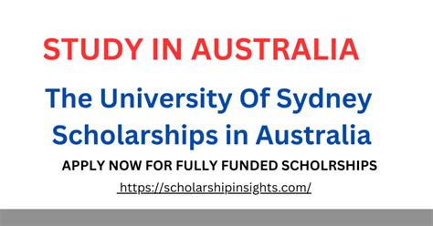 The University of Sydney International Scholarships 2024