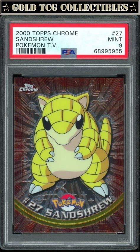 Psa Pokemon Sandshrew Topps Chrome T V Graded Card Ebay