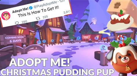 DO THIS How To Get New Christmas Pudding Pup Adopt Me ROBLOX YouTube