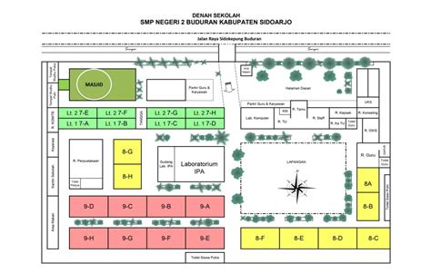 Contoh Denah Sekolah Lengkap Berbagai Ruangan Dan Cara Membuatnya The