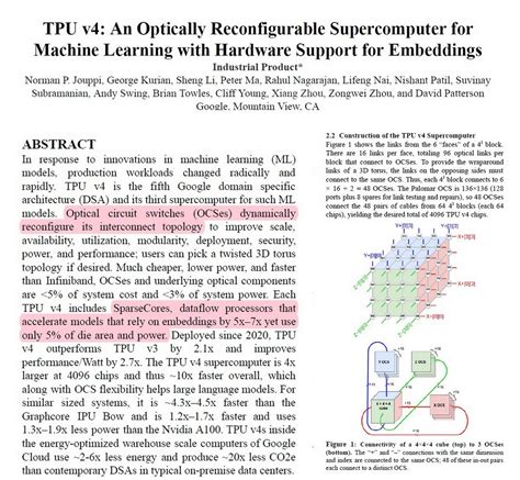 OGAWA Tadashi On Twitter TPU V4 An Optically Reconfigurable