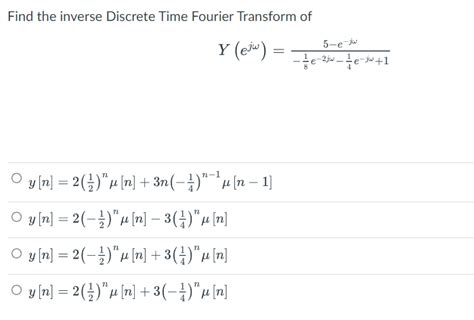 Solved Find the frequency response H ejω for the system Chegg