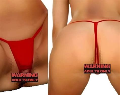 1004 7 Sexy Hot Mini Micro Shbikini Extreme Open Crotch String Thong Red Etsy