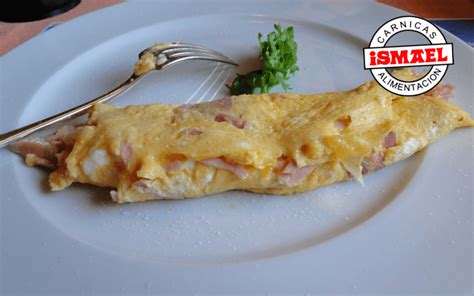 Receta de Tortilla francesa con lacón y miga de pan Chef Ismael