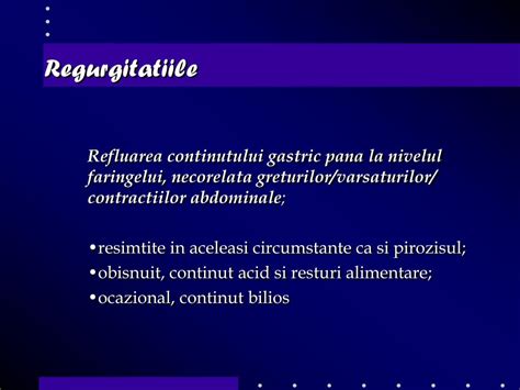 PPT PATOGENEZA SI MANIFESTARILE CLINICE ALE BOLII DE REFLUX