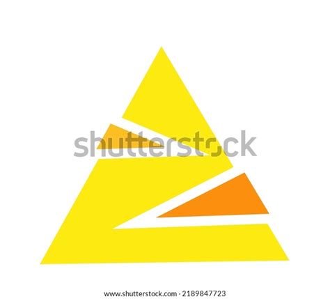 Yellow Triangle Logo Illustration Vector On Stock Vector Royalty Free