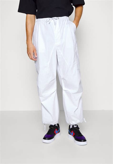 Jaded London Oversized Parachute Pants Kapsáče Whitebílá Zalandocz