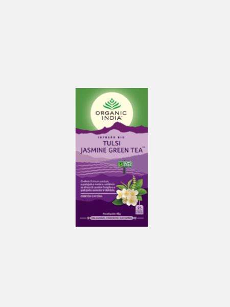 Infusão Tulsi Bio Jasmine Green Tea 25 Saquetas Organic India