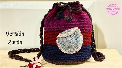 Bolso con Bolsillo a crochet paso a paso Versión Zurda YouTube