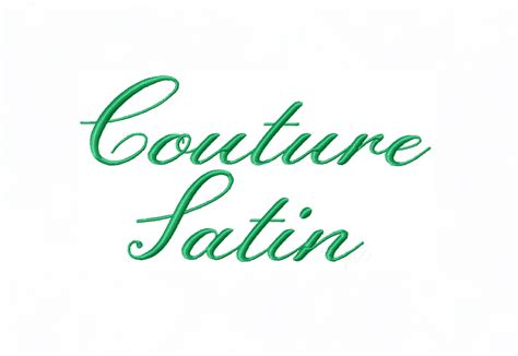 Couture Satin Embroidery Font 4x4 Herrington Design